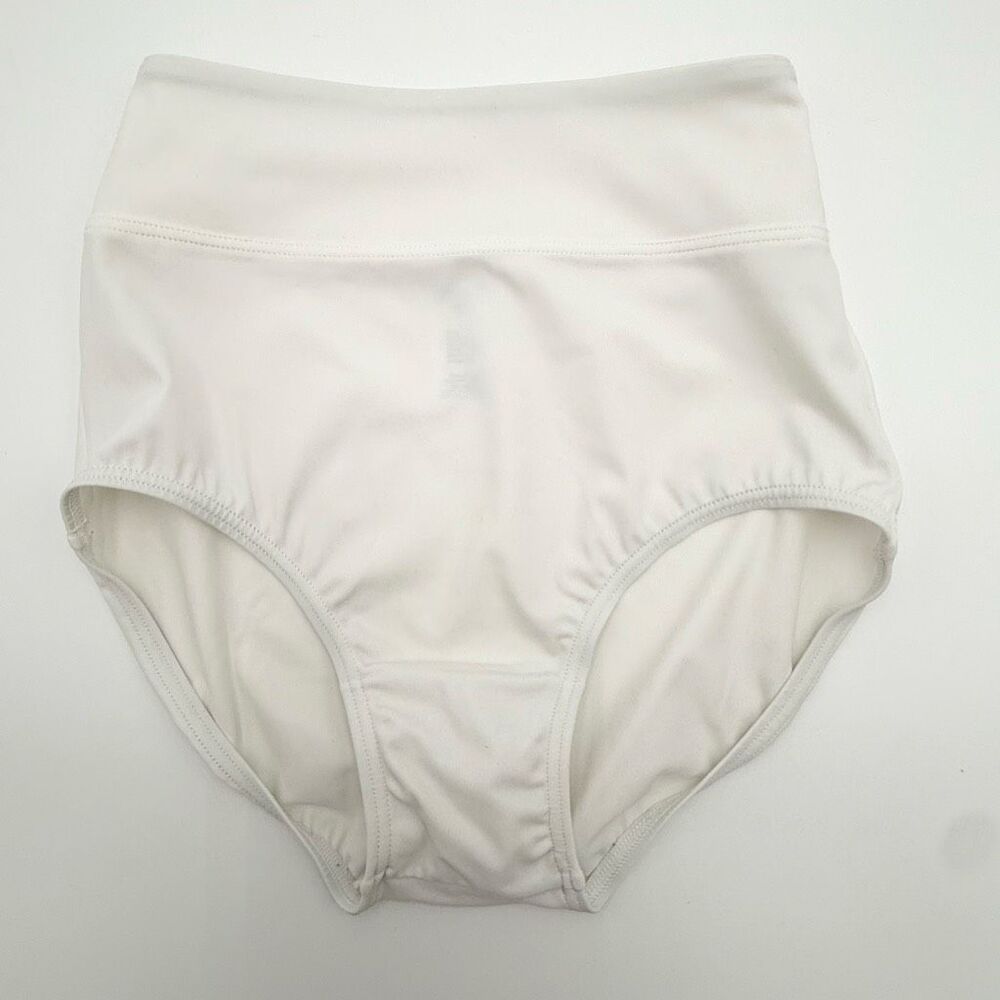 Weissman White High Waisted Brief Bloomers - US Size MC / Child Medium